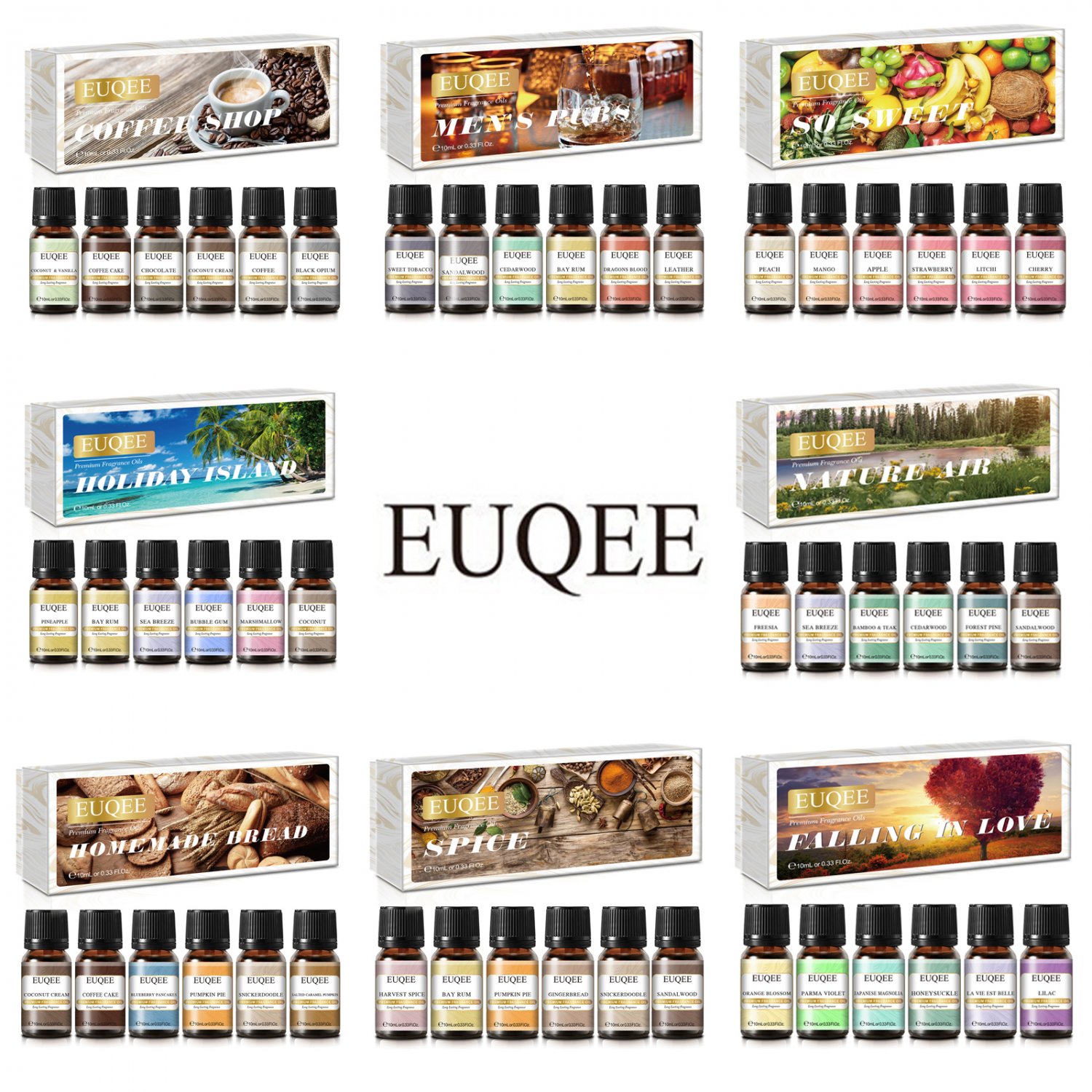 6pcs/set Oil Kit Coffee Bakery Harvest Spice Pumpkin Pie Forest Pine Sweet Fruit