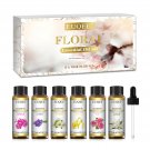 6 Bottles Floral Oils Set Rose Lavender Ylang Ylang Jasmine Geranium Chamomile