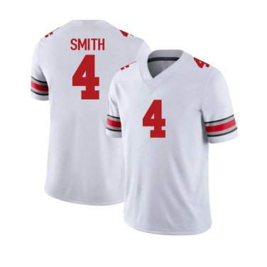 Ohio State Buckeyes 4 Jeremiah Smith Jersey White College Football Stitched