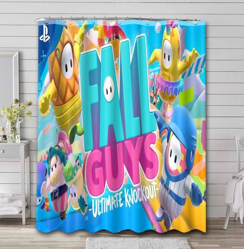 Fall Guys Ultimate Knockout Shower Curtain Rod Rail Sets