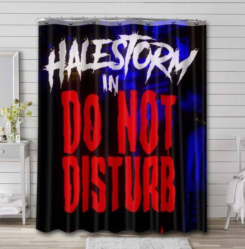 Halestorm Do Not Disturb Shower Curtain Rod Rail Sets