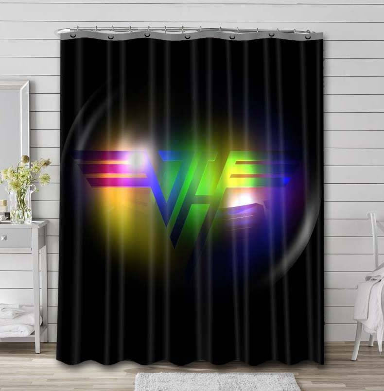 Van Halen Logo Shower Curtain Rod Rail Sets