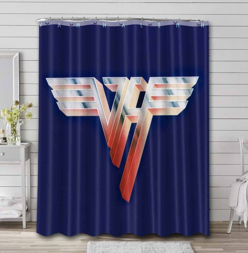 Van Halen Rock Band Shower Curtain Bathroom Liner