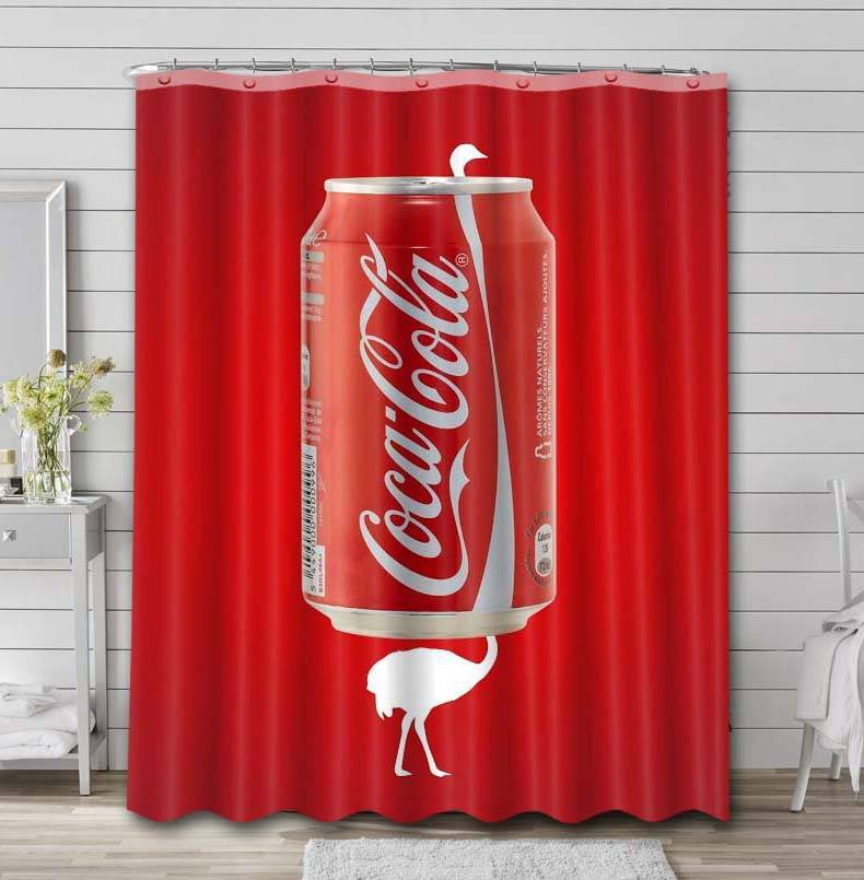Coca Cola Can Shower Curtain Bathroom Liner