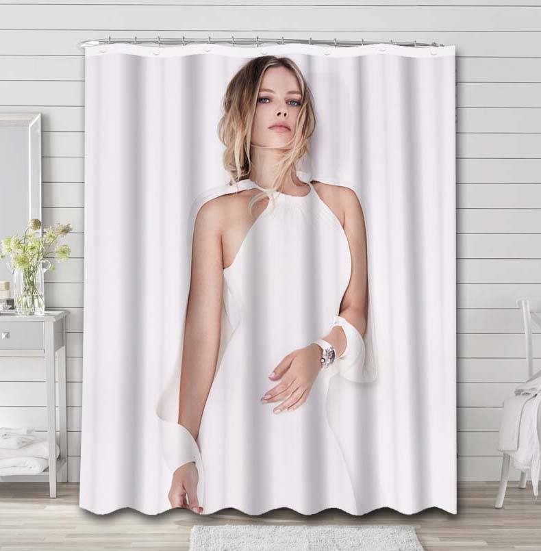 Margot Robbie Actress Shower Curtain Waterproof Polyester Fabric