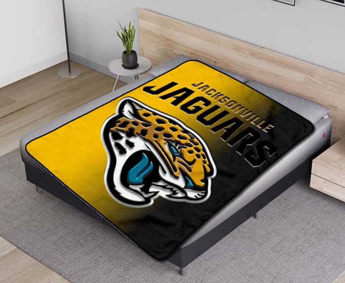 Jacksonville Jaguars NFL Team Fleece Blanket Quilt
