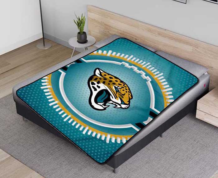 Jacksonville Jaguars NFL Football Team Fleece Blanket Quilt