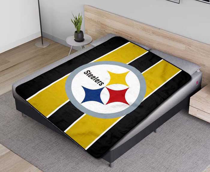 Pittsburgh Steelers NFL Football Team Fleece Blanket Quilt