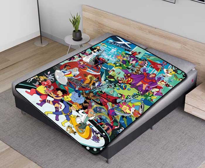 Futurama Characters Fleece Blanket Quilt