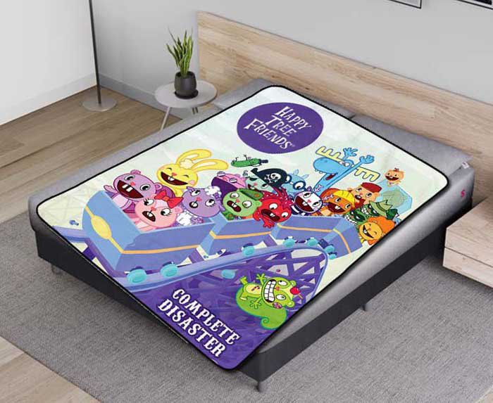 Happy Tree Friends Characters Fleece Blanket Quilt