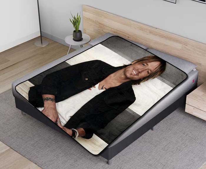 Keith Urban Photo Fleece Blanket Quilt