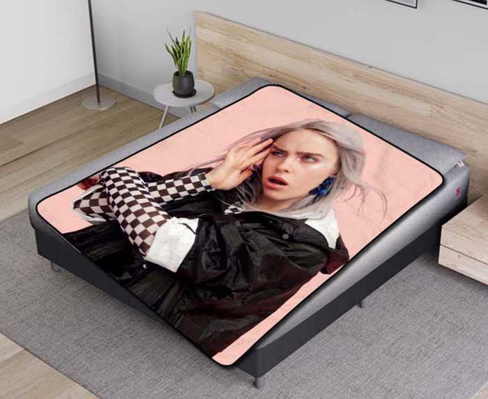 Billie Eilish Singer Fleece Blanket Quilt