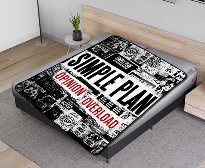 Simple Plan Opinion Overload Fleece Blanket Quilt