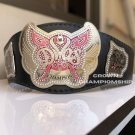 WWE Divas Womens Championship Belt, 4mm Brass Leather Belt