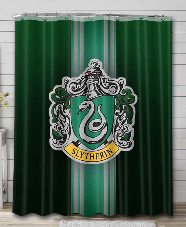 Harry Potter Slytherin Crest Shower Curtain Rod Rail Sets