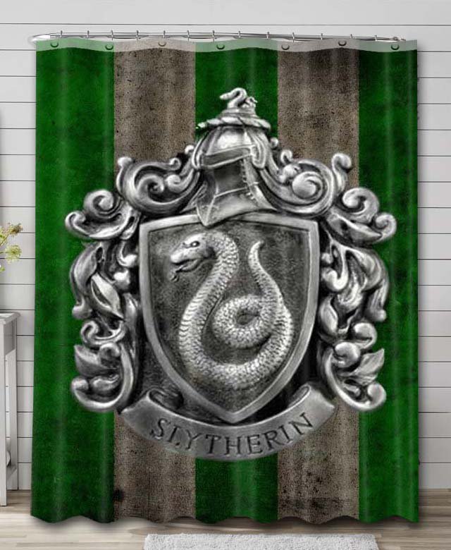 Harry Potter Slytherin Shower Curtain Rod Rail Sets
