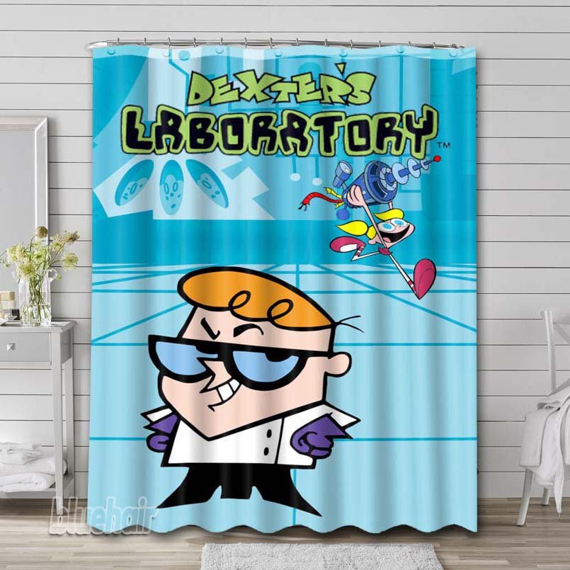 Dexter's Laboratory Bathroom Shower Curtain Waterproof