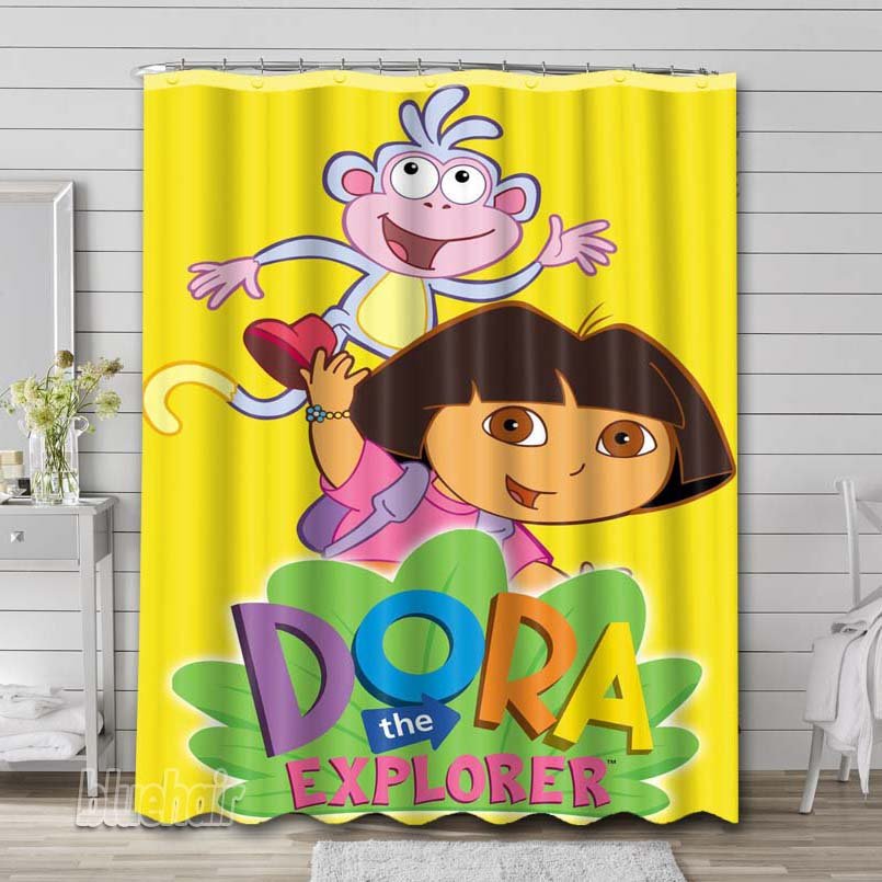 Dora the Explorer Shower Curtain Bathroom Waterproof