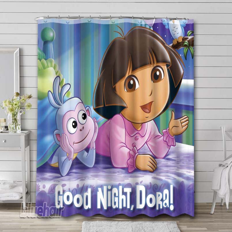 Dora the Explorer Waterproof Bathroom Shower Curtain