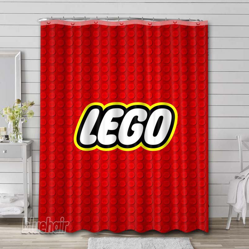 Lego Logo Bathroom Curtain Shower Waterproof