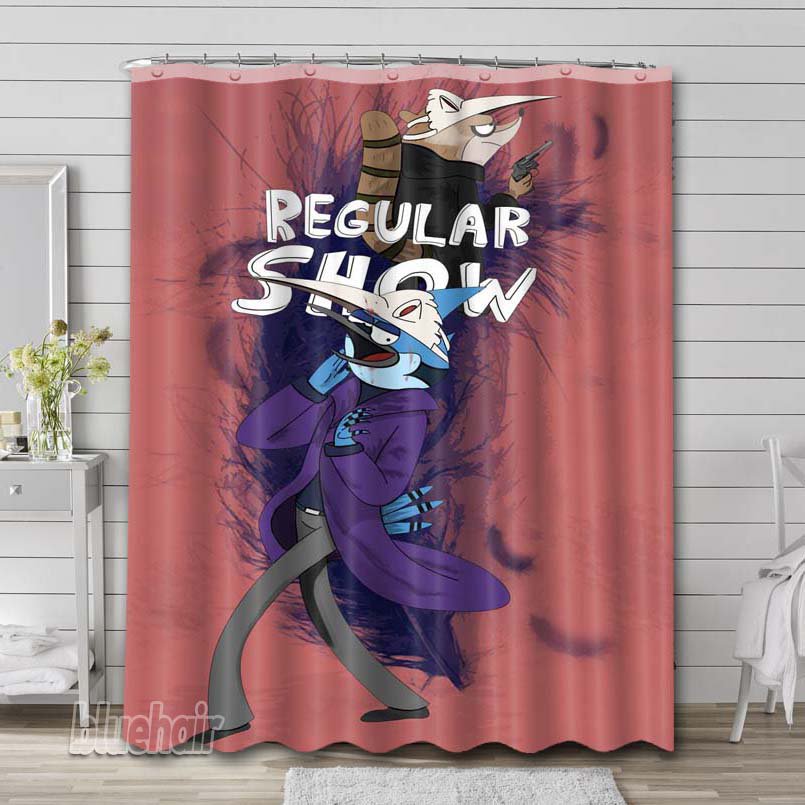 Regular Show Cartoon Waterproof Bathroom Shower Curtain