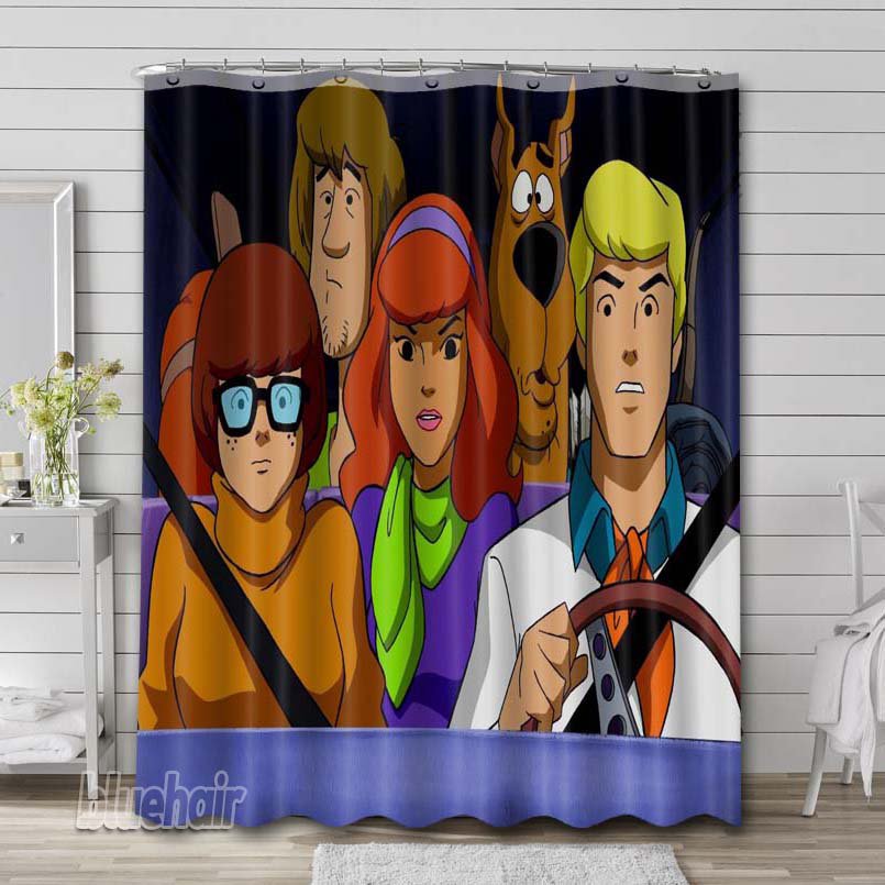 Scooby Doo Cartoon Bathroom Shower Curtain Waterproof