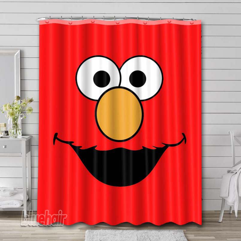 Sesame Street Elmo Waterproof Curtain Bathroom Shower