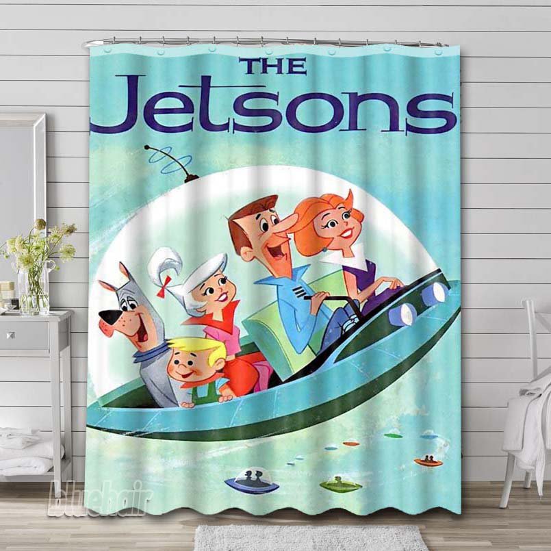 The Jetsons Cartoon Shower Curtain Bathroom Waterproof