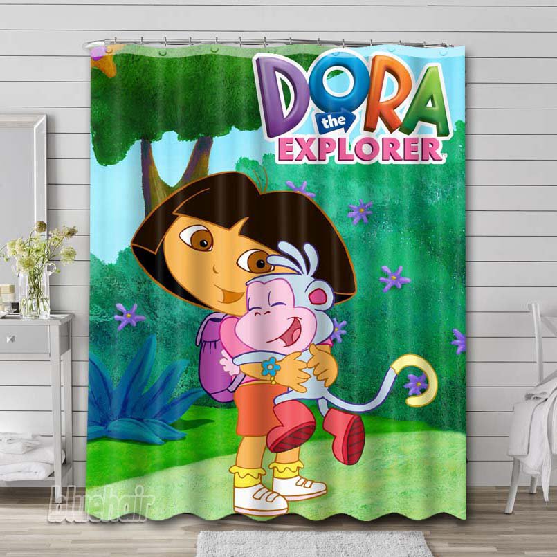 Dora the Explorer Shower Curtain Hooks Bathroom Sets