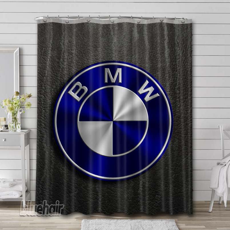 BMW Car Logo Shower Curtain Hooks Bathroom Sets