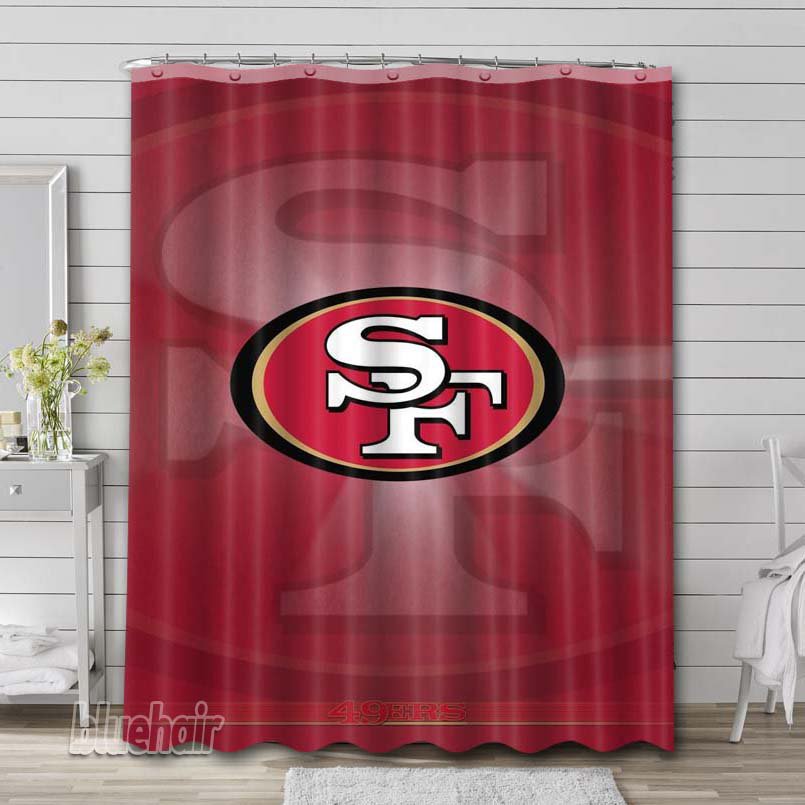 San Francisco 49ers Football Bathroom Curtain Shower Waterproof