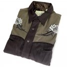 Roper Brown Embroidered Roses Western Shirt