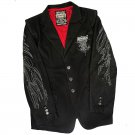 Brooklyn Express Black Embroidered Lion Blazer