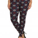 Plaid Print Plus Size High Waist Leggings One Size Fits Most