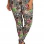 Multi Color Circle Print Plus Size High Waist Leggings One Size Fits Most