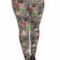 Multi Color Circle Print Plus Size High Waist Leggings One Size Fits Most