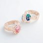 Pink Sea Turtle Locket Stretch Ring Enamel Metal Alloy