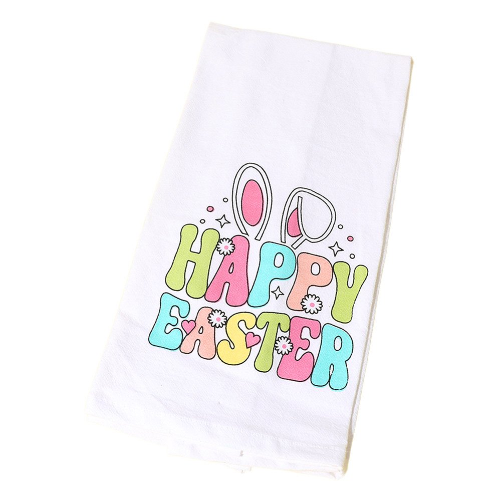 Happy Easter Kitchen Towel Cotton Dish Towel 15 x 25 Inch