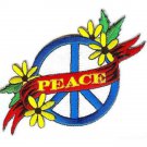 Floral Peace Symbol Patch