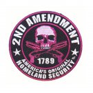 Purple Skull 2nd Amendment Embroidered Patch