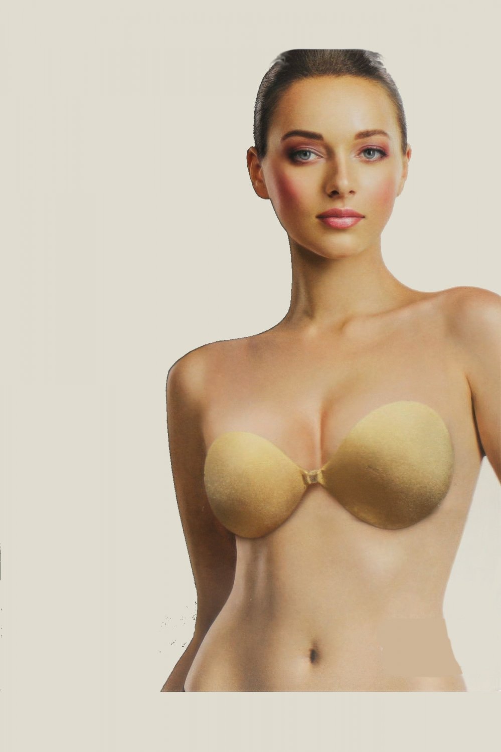 Nude Front Hook Backless Lift Bra Wing Design Sizes A B C D