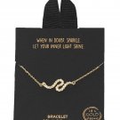 Gold Rhodium Dipped Wave Bracelet