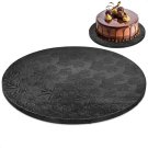 12 Inch Round Black Cake Board Embossed Grease Resistant Display Base
