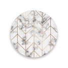 Marble Geometric Ceramic Drink Coasters Set of 4 Absorbent Cork Backing