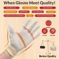 String Knit Work Gloves 12 Pairs Cotton Poly Reusable 10 Inch Yellow Cuff