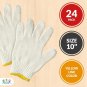 String Knit Work Gloves 12 Pairs Cotton Poly Reusable 10 Inch Yellow Cuff