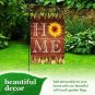 Garden Flag Stand & 12x18 Double-Sided HOME Sunflower Rustic Garden Flag Combo