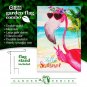 Garden Flag Stand & 12x18 Double-Sided Peace Sign Flamingo Summer Garden Flag Combo