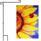 Garden Flag Stand & 12x18 Double-Sided Family & Friends Sunflower Garden Flag Combo