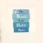 The Beach Is My Happy Place Wooden Wall Sign 12x9 Inch Coastal Nautical Bathroom Home Decor Plaque